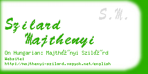 szilard majthenyi business card